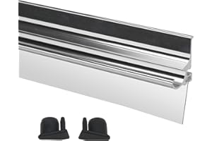 TXDIYIFU 32" Chrome Framed Shower Door Drip Rail with Vinyl Sweep - Prevents leaks and drips in your glass shower door frame