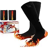 Wndy's Dream Heated Socks for Men Women, Rechargeable Electric Heated Socks, 5000mAh Washable Heated Socks, Large Heating Are