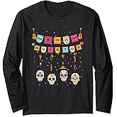 Dia De Los Muertos Mexico Day of the Dead Sugar Skulls Long Sleeve T-Shirt