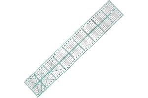 MANUFORE Quilting Ruler 8 x 45cm Sewing Acrylic Ruler Anti-Slip Metric Ruler DIY Quilting Tools with Clear Printed Lines for Precise Cutting