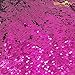 ShinyBeauty Mermaid Sequin Fabric by The Yard-Fuchsia,Reversible Sparkley Glitz Sequin Fabric for Wedding Dress(3 Feet 1 Yard)