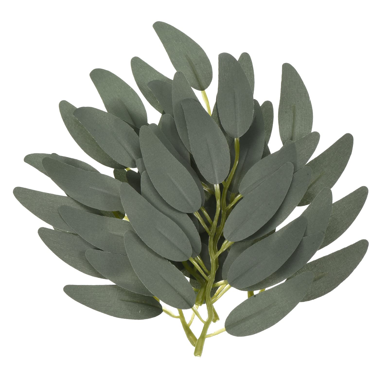 PATIKIL 5.9 Inch Artificial Willow Leaves, 40 Pieces Fake Willow Greenery Garland Stems Faux Silk for Wedding Bouquets Wreaths Decor, Dark Green