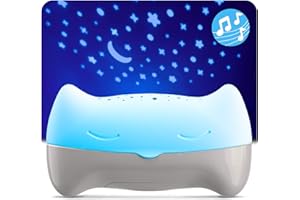 BENBAT Hooty Baby Soother and Projector - Sound and Sleep Projector with Glowing Night Light and Starlight Projection Image for Nursery or Car - for Use at Home or On-The-Go