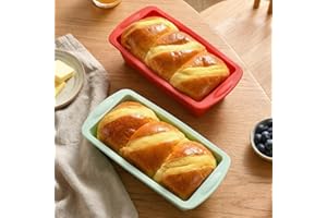 2-Pack Silicone Bread Loaf Pans, Nonstick Silicone Baking Mold for Homemade Bread, Cakes, Brownies, Dishwasher Safe
