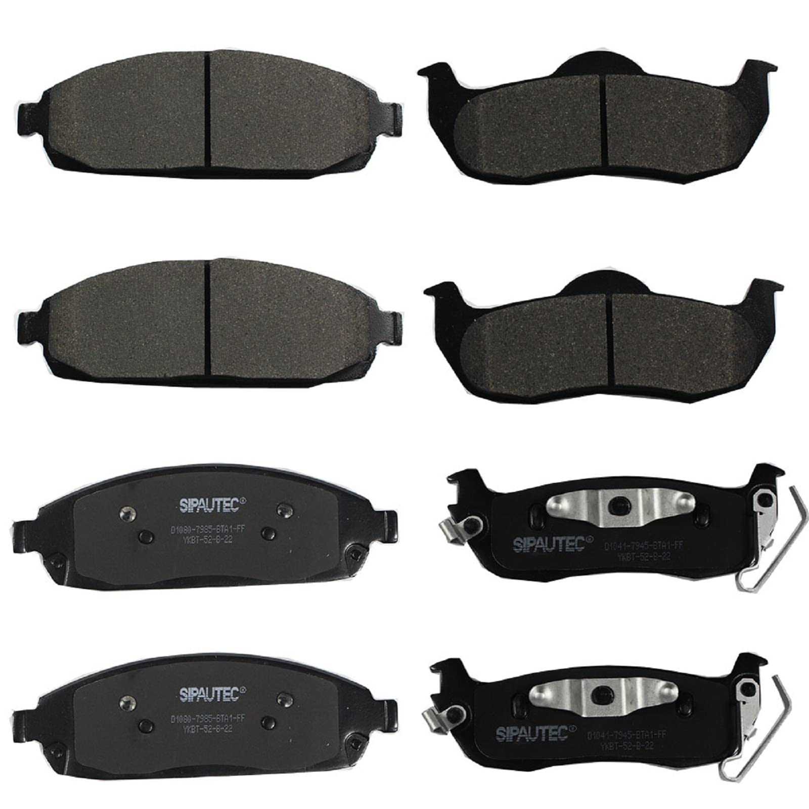 SIPAUTEC-Front Rear Ceramic Brake Pads Replacement