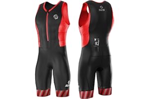 SLS3 Triathlon Suits Mens - Durable Sleeveless Tri Suit Men Triathlon Suit - Lightweight Trisuit with 2 Pockets for Storage