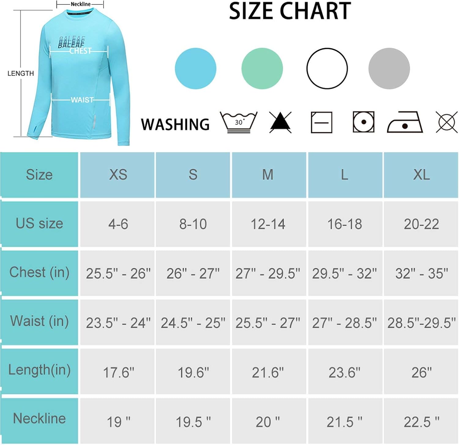 BALEAF Boys UPF 50+ Shirts Long Sleeve Hiking Fishing Quick Dry Sun Protection Shirts Rash Guard Youth Age 6-18: Clothing