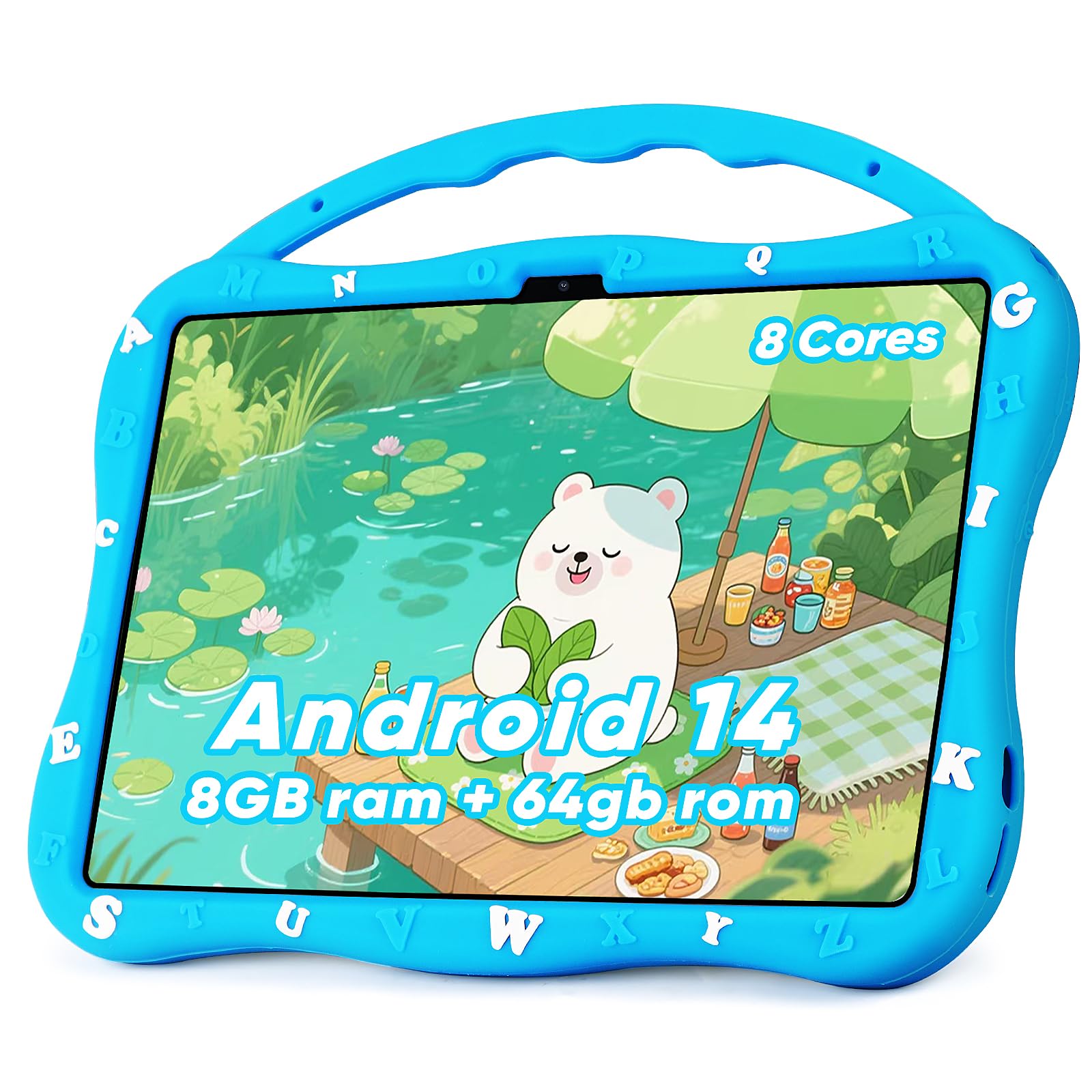 Photo 1 of *****Parts Only***** Locked******MengDash Kids Tablet, 10.1 inch Tablet for Kids 3-10, Educational Learning Toddler Tablet Android 14, 8(4+4) GB RAM+64GB ROM Storage, 5G WiFi, Baby Girl boy Gift (Blue)