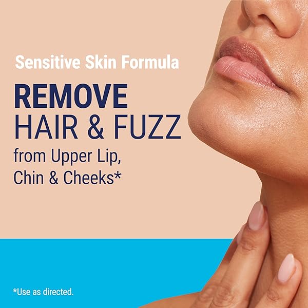 NAIR SENSITIVE FORMULA PREP & SMOOTH FACE HAIR REMOVER, SOOTHING WITH COCONUT MILK & COLLAGEN, REMOVES FACIAL HAIR & FUZZ, SMOOTHS & EXFOLIATES, DERMATOLOGIST TESTED, 1.76 OZ (PACK OF 2)