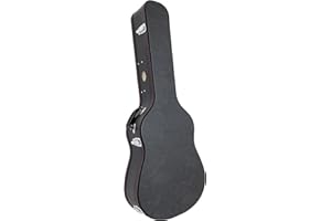 Profile PRC300-W Hardshell Case for Dreadnought Acoustic Guitar – Plush Red Lining, Deluxe Chrome Latches, Padded Leatherette