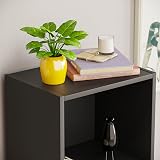 Vida Designs Oxford 5 Tier Cube Bookcase Black Wood Shelving Unit view 4