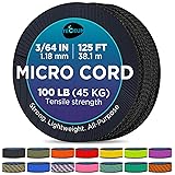 TECEUM Micro Paracord – Black – 1.18 mm x 125