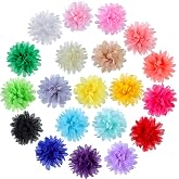 WILLBOND 20 Pcs 4 Inch Dog Collar Flowers Bow, Multicolored | Pet Bow Collar, Charms Accessories, for Puppy Cat Dog Pet Grooming Accessories