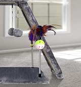 TWDEPART Small Cat Tree Indoor Activity Centre Grey with Scratching Board view 4