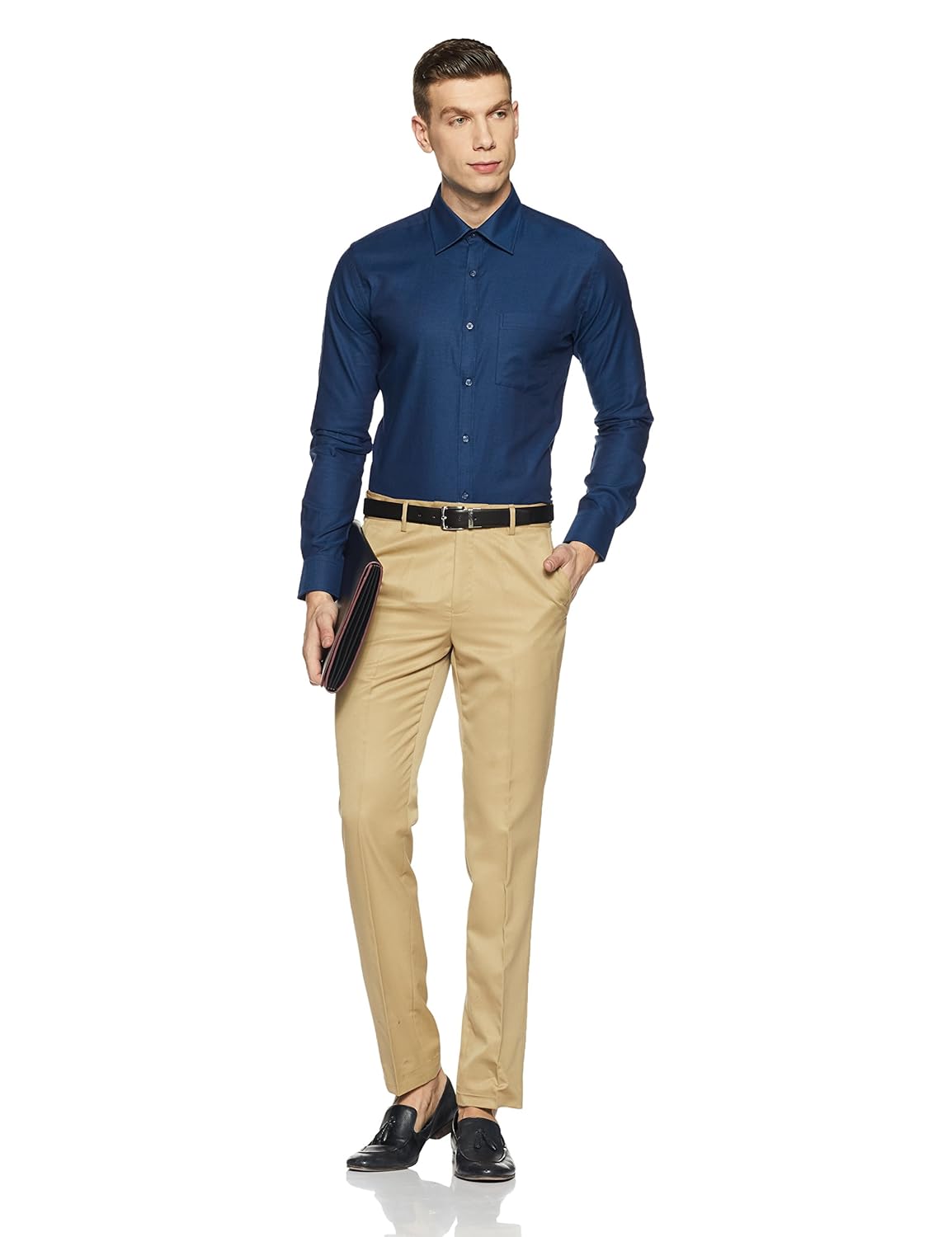 park avenue men's solid slim fit formal shirt