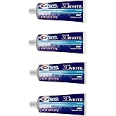 Crest 3D White Vivid Fluoride Anticavity Toothpaste Radiant Mint 0.85 oz Travel Size (Pack of 4)
