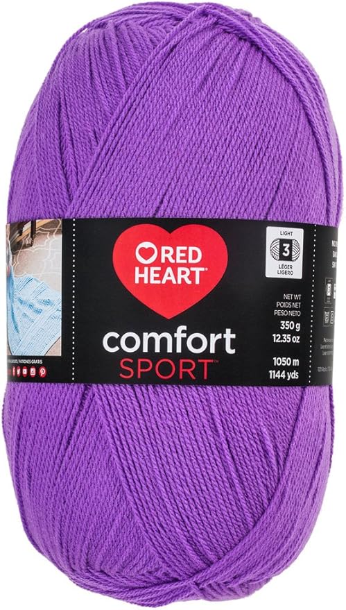 Amazon Com Red Heart Comfort Sport Yarn Amethyst