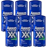 Arrid XX Antiperspirant/Deodorant Solid, Unscented, 2.6-Ounce Sticks (Pack of 6)
