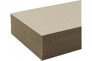 Frametory, Lot de 20 feuilles en carton aggloméré robuste de 21,6 x 27,9 cm, 80 pts (0,2 cm) d'épaisseur pour reliure, couver