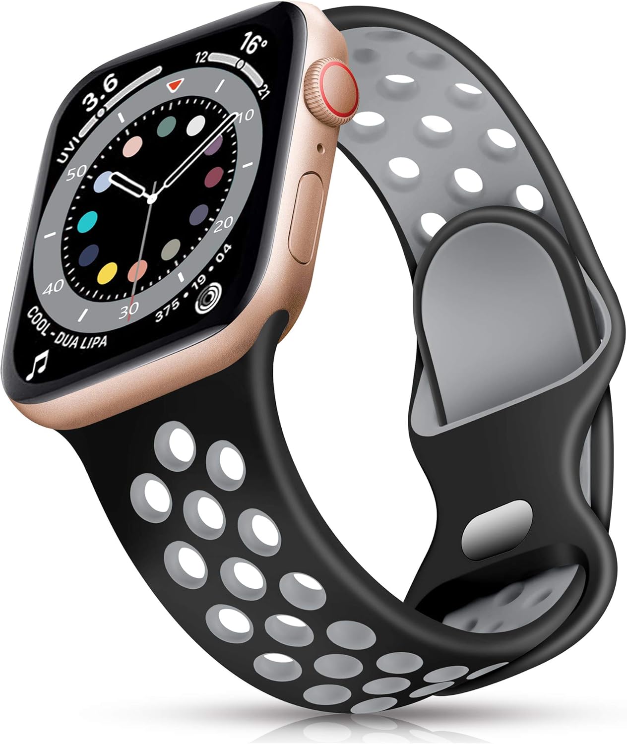 Epova Silicone Sport Strap Compatible with Apple Watch Strap 42mm 44mm 45mm 46mm 49mm