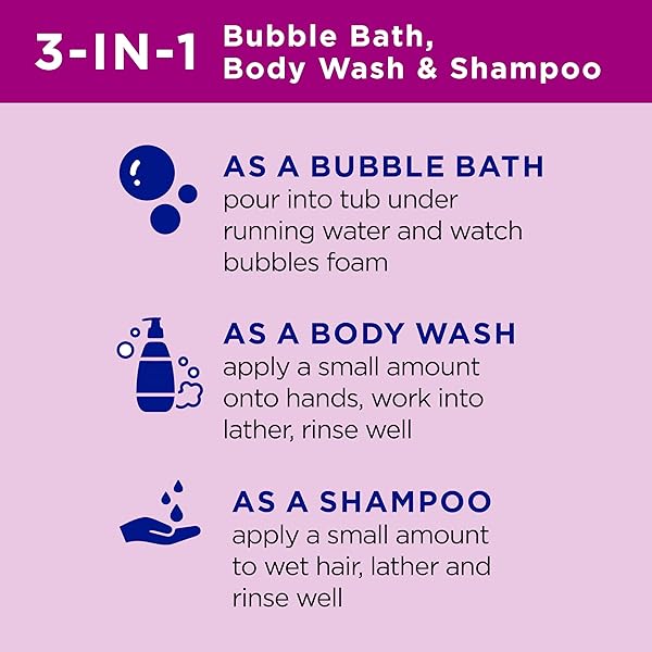 DR TEAL’S KIDS 3-IN-1 ELDERBERRY BATH: BUBBLE BATH, BODY WASH & SHAMPOO, 20 FL OZ.
