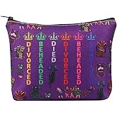 XYANFA Musical Queens Makeup Bag British Musical Lover Gift Divorced Beheaded Died Makeup Bag
