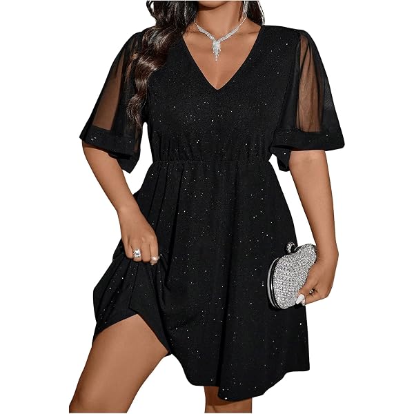 black new years eve dress plus size VBARHMQRT New Years Eve Dress Womens Sequins Mini Dress Button Down Blouse Tunic Shirts Plus Size Sexy V Neck Long Sleeve Shirt Dresses White Midi Dress Black Dress for Women
