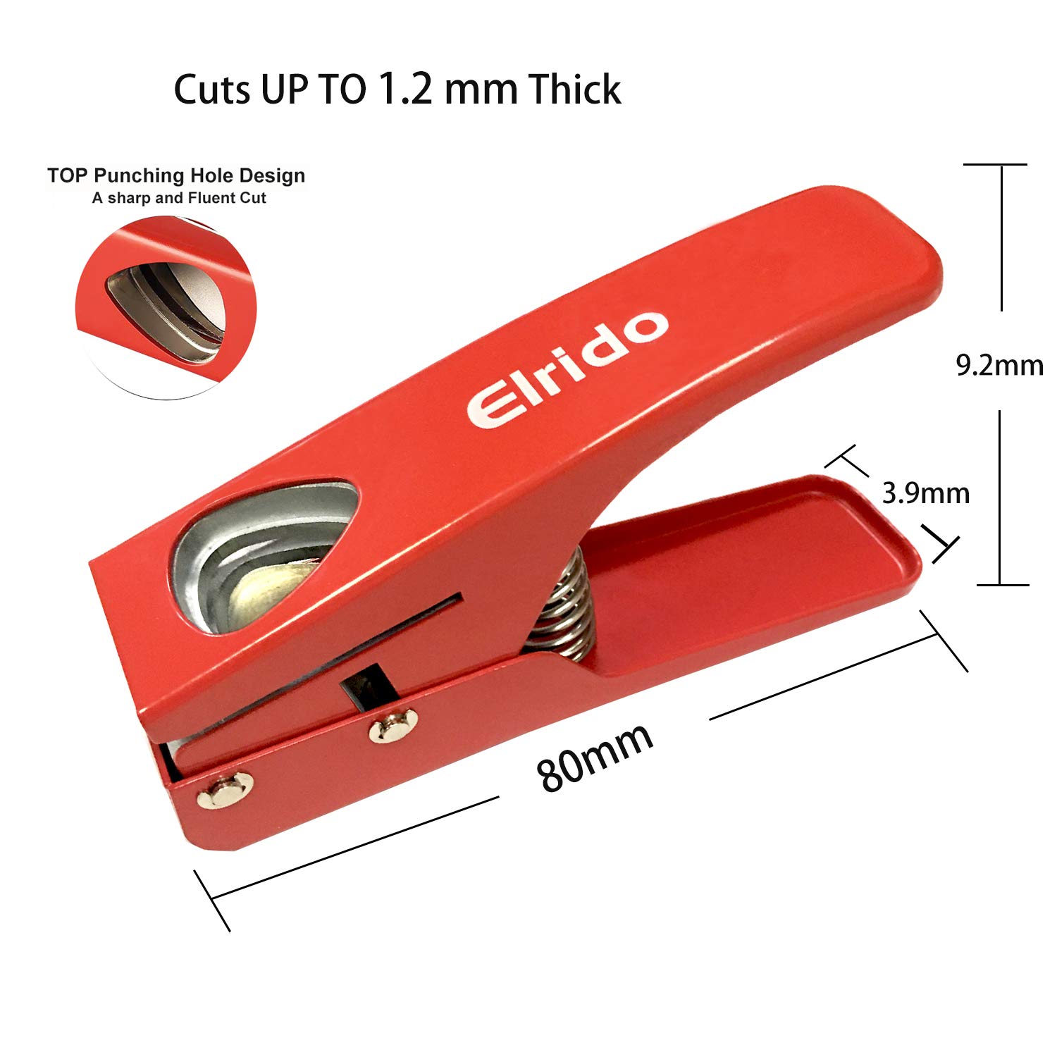 Guitar Pick Cutter Punch DIY Guitar Picks Puncher Perfectly Cut Guitar Pick Maker Punch Every Time Cutter Professional Red by Elrido