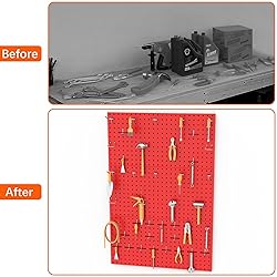 TORACK 3Pcs Metal Pegboard Panels for Wall Garage