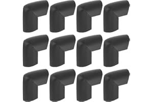 VILLCASE 12Pcs Foam Corner Protectors for Furniture and Photo Frames, L-Shaped Edge Guards for Moving and Shipping, Black Edge Protection Corners