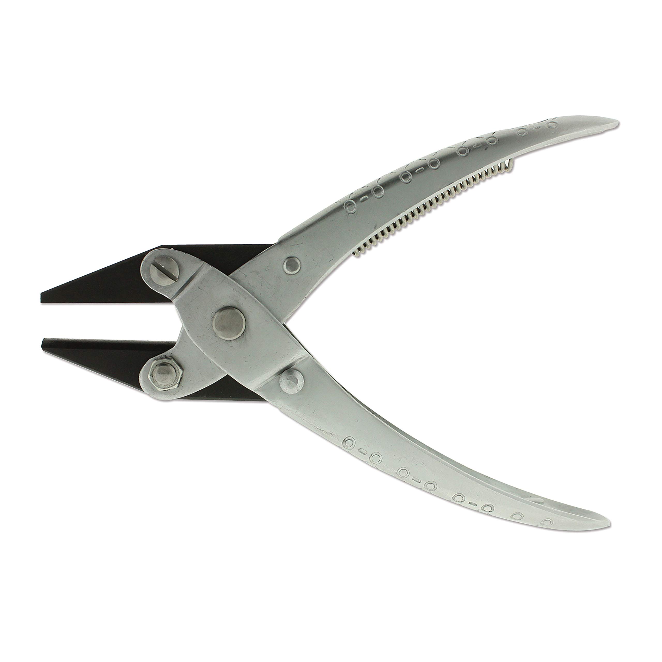 The Beadsmith Half Round and Concave Parallel Pliers – 5.5 inches (140mm) Steel tool for jewelry making, with spring