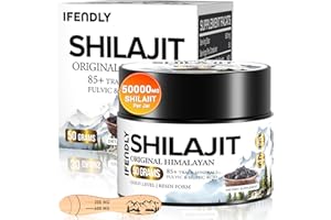 IFENDLY Shilajit Resin, Shilajit for Men & Women, Shilajit Pure Himalayan Organic - 600mg Potency Gold Grade, with 85+ Trace Minerals, Fulvic & Humic Acid, for Stamina, Immunity & Strength, 83 Servings (50g)