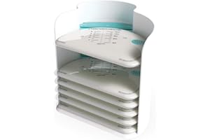 NANOBÉBÉ Nanobebe 25 Breastmilk Storage Bags & Organizer – Fast, Even Thawing & Warming Breastmilk Bags, Save Space & Track Pumping – Freezer & Fridge Breastfeeding Supplies