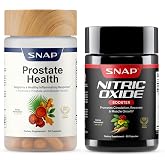Snap Supplements Prostate Health + Nitric Oxide Booster Bundle, 90+60 Caps | For Men Noticing More Bathroom Trips, Helps Tonify Nighttime Frequency + Nitric Oxide Supplements for Men, Stinging Nettle