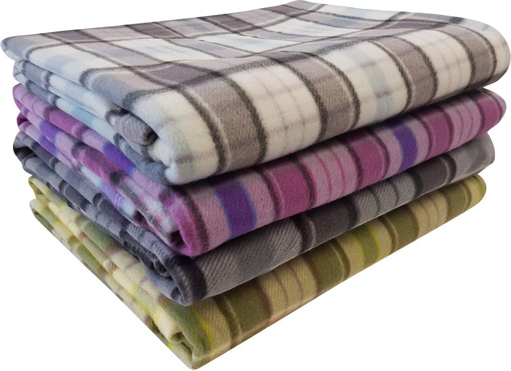 rejuvopedic Tartan Fleece Blanket Sofa Throw Settees / 150x200cms