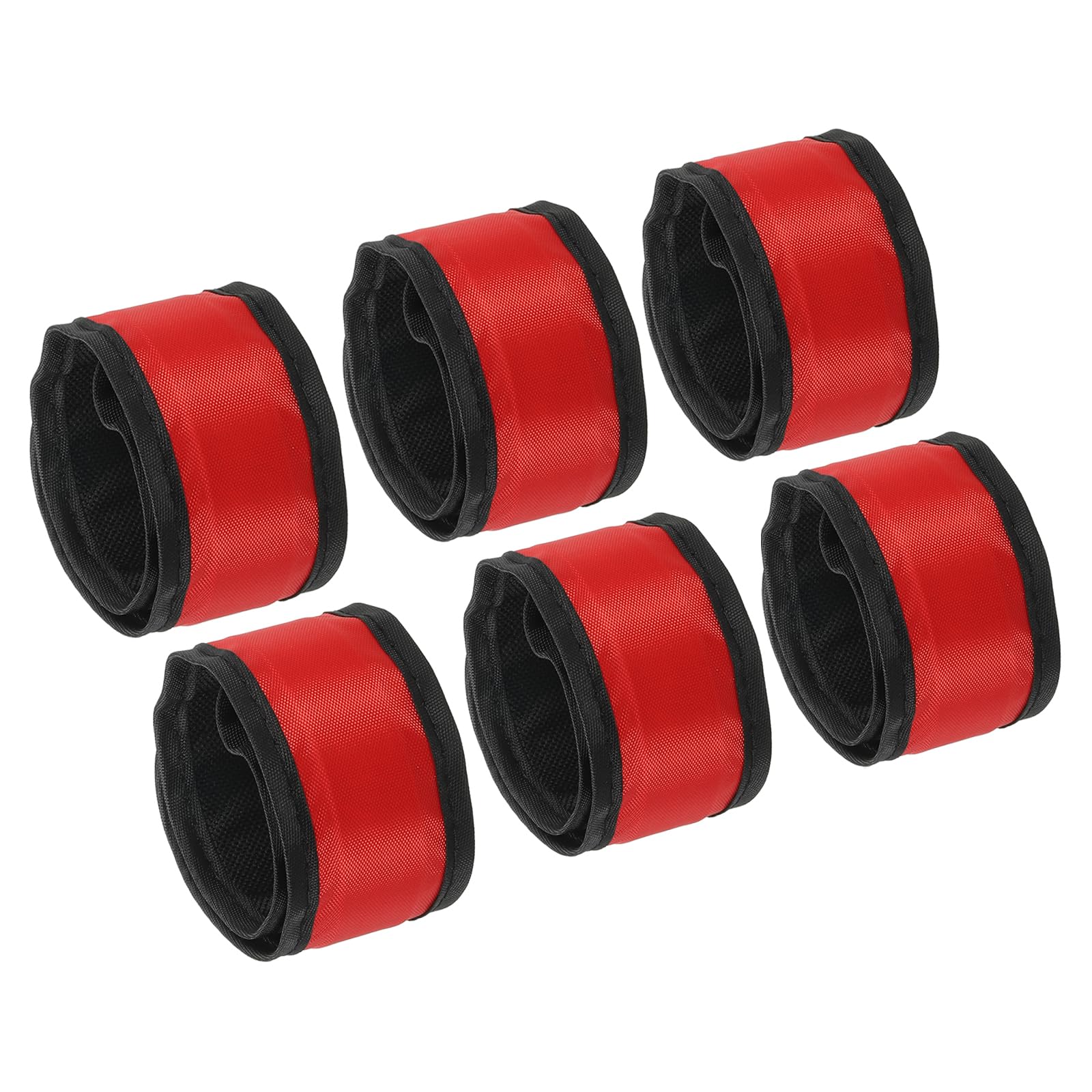 PATIKIL LED Wristband, 6 Pack Light Up Bracelets LED Armbands Glow in the Dark Safety Wrist Band for Parties, Concerts, Festivals, Night Run, Red, Large