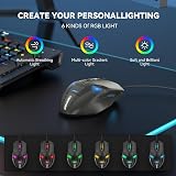 TECKNET Wired Gaming Mouse 8000 DPI 6 Programmable Buttons RGB Backlit view 4