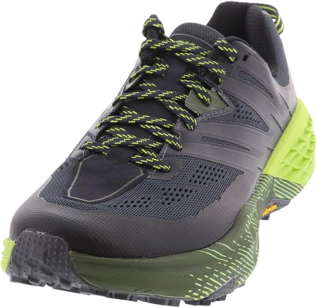 Amazon.com | HOKA ONE ONE Mens Speedgoat 3 Mesh Synthetic Ebony Black Trainers 9.5 US | Road Running