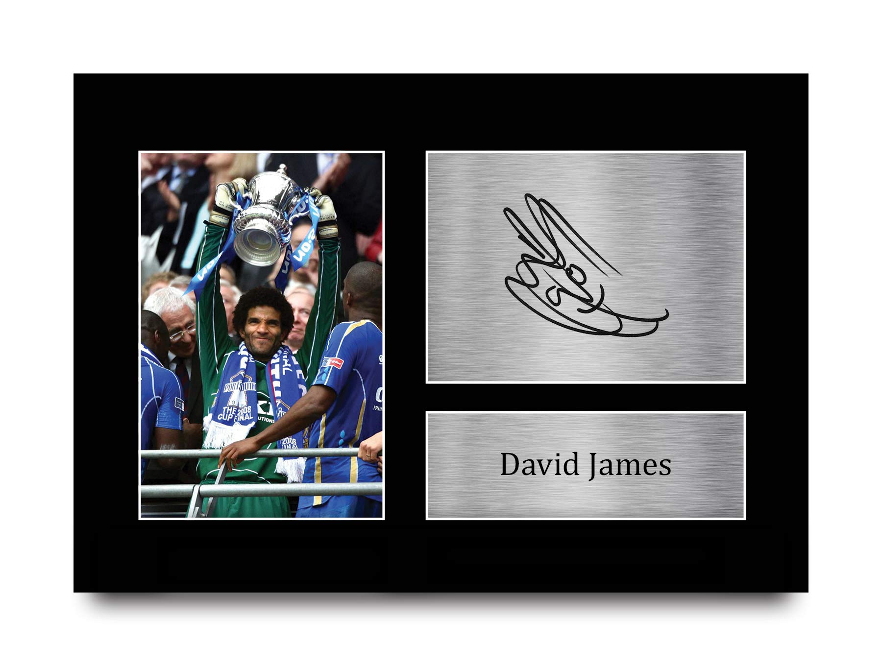 HWC Trading A4 David James Portsmouth Gifts Printed Signed Autograph Picture for Football Fans and Supporters
