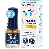 Honest10 Nail Biting Prevention for Kids &amp; Adults - Break The Habit - Safe Bitter Nail Polish Formula, Lab Tested &amp; Pediatric MD Approved - Thumb Guard, Easy Application, Made in USA (0.25 oz)