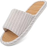 XZYLY Wide Fit Bamboo Slippers for Men and Women,Breathable with Linen Lining & Soft EVA Sole,Comfort Odor-Resistant Non-Slip Japanese House Slippers for Indoor/Tatami Easy to Clean