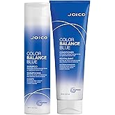 Joico Color Balance Blue Shampoo & Conditioner| For Lightened Brown Hair | Eliminate Brassy Orange Tones | Boost Color Vibrancy | Protect Against UV Radiation | With Rosehip Oil & Green Tea Extract