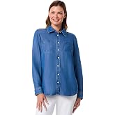 Chambray Long Sleeve Shirt - UPF 50+ Sun Protection - Peninsula