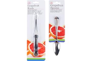 Better Houseware Grapefruit Spoon and Knife Set - Stainless Steel Knife w/Nylon Handle, Serrated Edge, Dishwasher Safe | Kitc