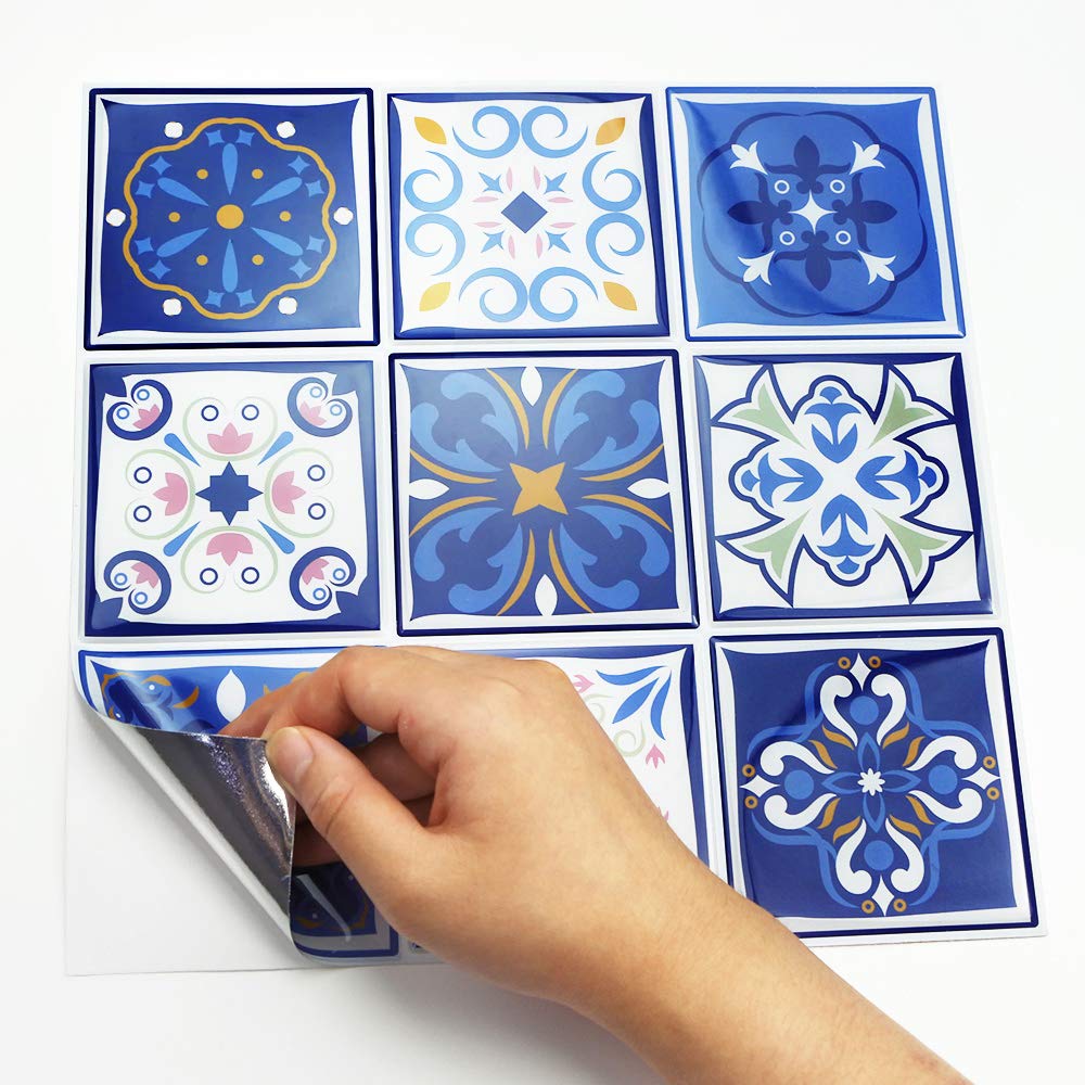 Cocotik Self Adhesive Wall Tile Peel and Stick Wall Stickers Bathroom Kitchen Backsplash Sticker, Pack of 6 (10\