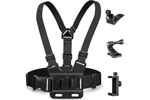 Camola Smartphone Chest Mount, Harness Strap Holder Universal Cell Phone Clip, for Action Camera POV, Gopro Akaso Samsung iPh