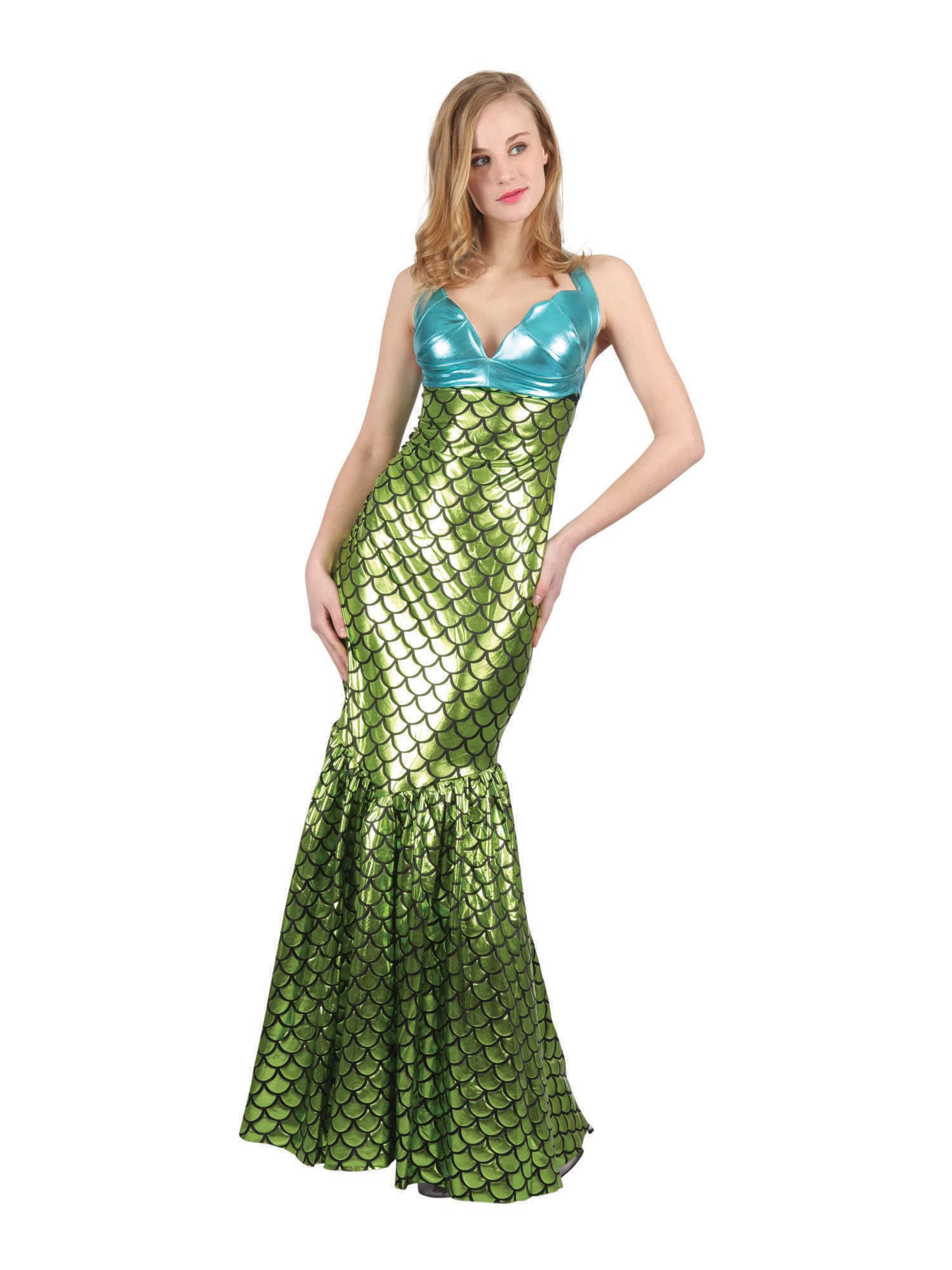 Bristol Novelty AF086 Mermaid, Women, Green, Blue, One Size