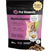 Pet Honesty Vet Backed Cat Multivitamin, Chicken, 30-Day Supply | Crunchy &amp; creamy healthy cat treats alternative, vitamins with taurine &amp; omega 3s to support gut, immune, coat &amp; joint health