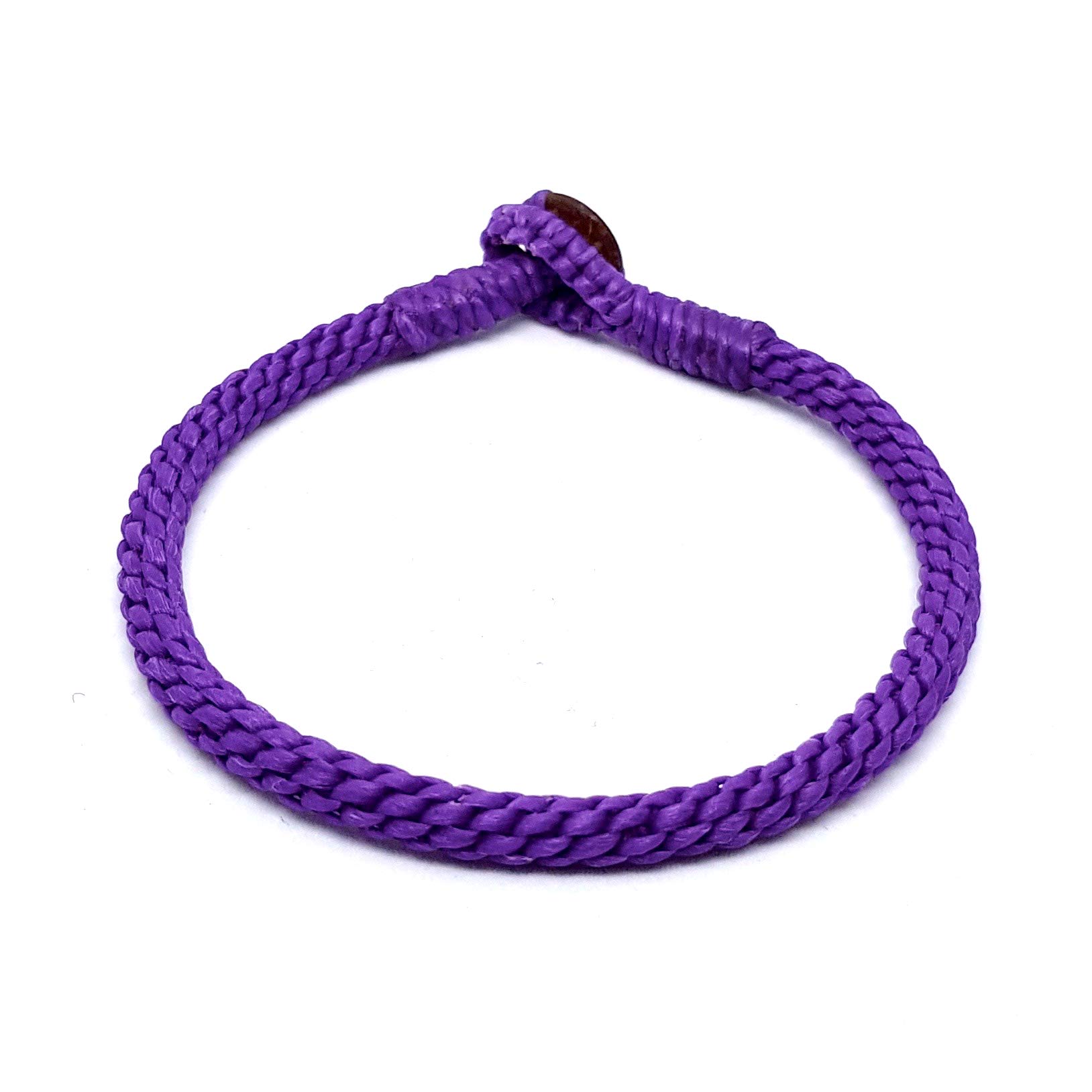 Origin Siam Handmade Thai Buddhist Wristband | Tight Weave Slim Bracelet | Karma Luck Love Friendship | Yoga Meditation Gift (Purple) — image 1