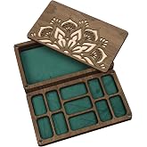 Sigvetan Bead Storage Organize with Lid,Bead Storage Solutions, Bead Sorting Tray,Beadwork Accessory Sorter Container (Brown-M 180X105mm)